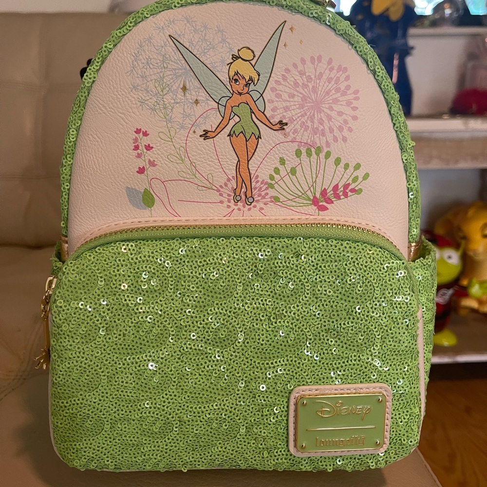 Disney loungefly tinkerbell sequins backpack